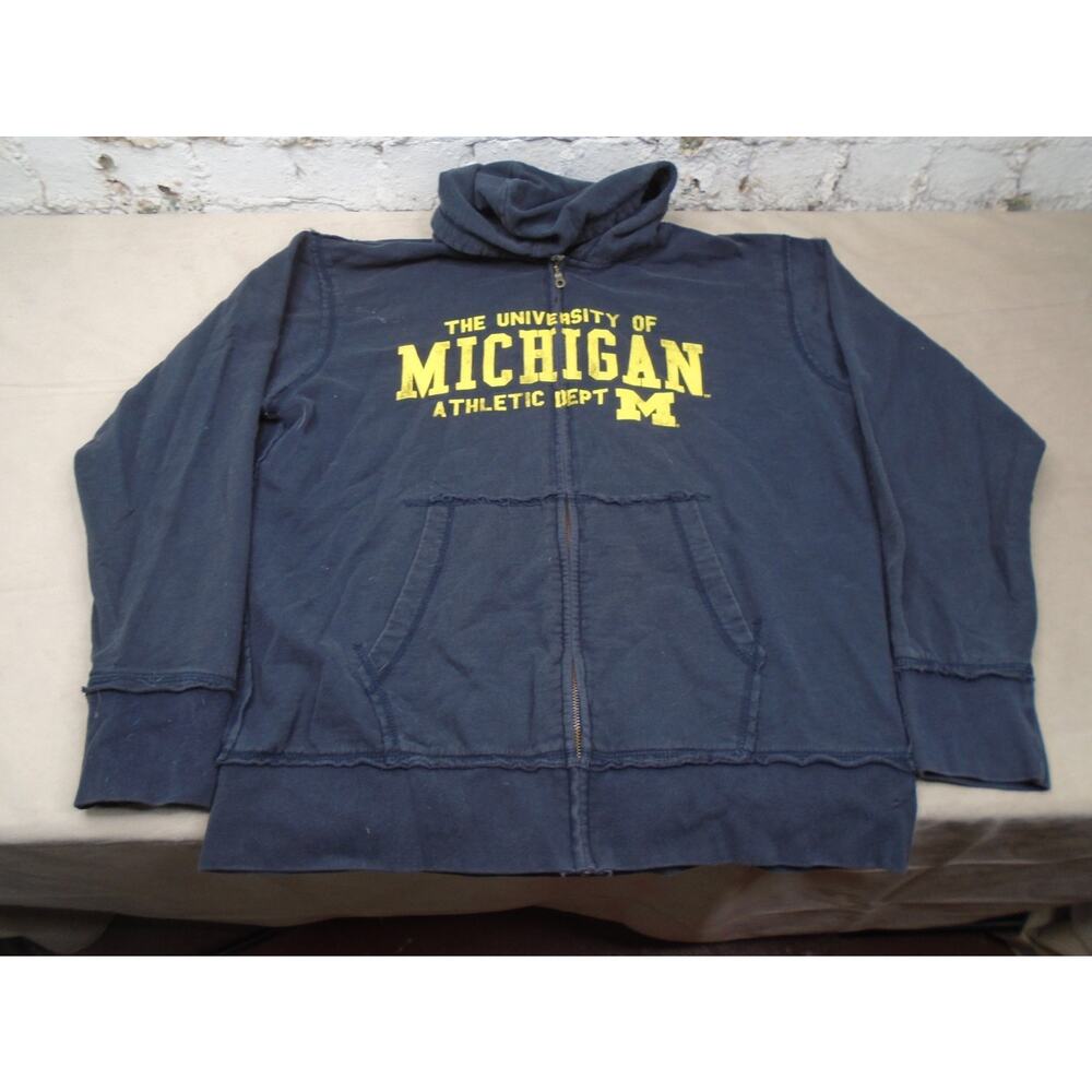 VTG Michigan Wolverines Atheltic Department Full Zip Hoodie NCAA Tournament XL